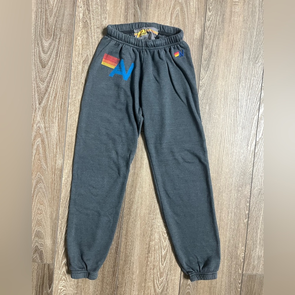 Aviator Nation Charcoal Gray Logo Sweatpants - Size XS